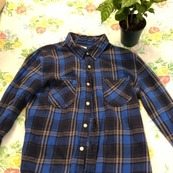 Men's 44MM Button Down Flannel Plaid LongSleeve - Picture 1 of 4